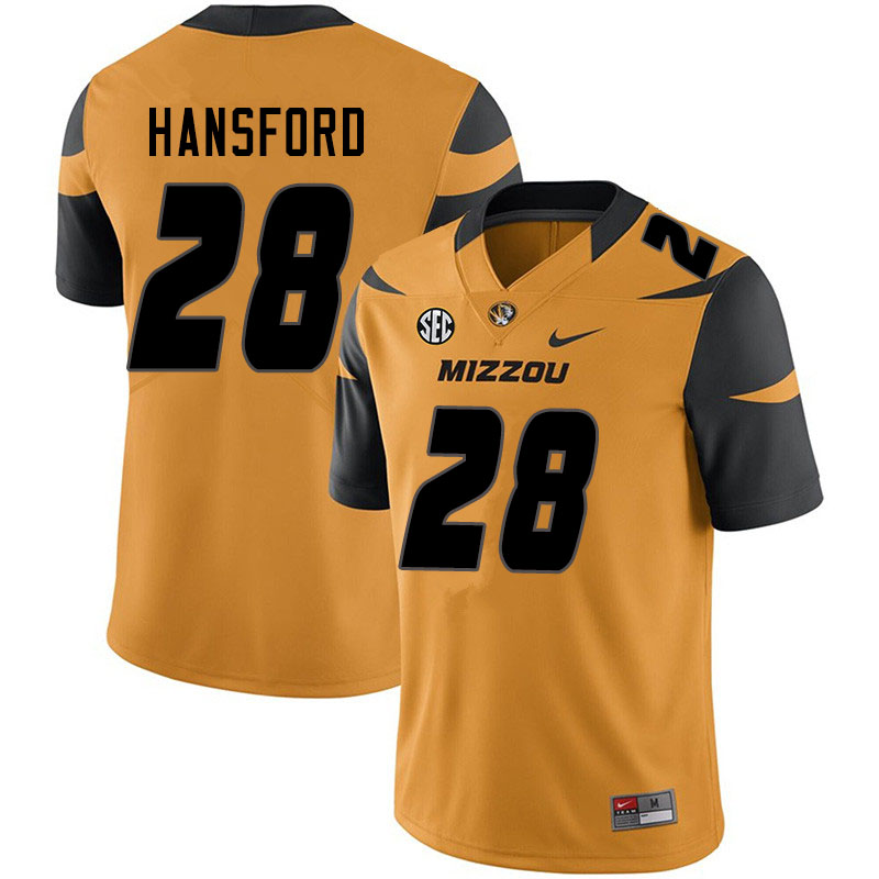 Men #28 Jatorian Hansford Missouri Tigers College Football Jerseys Sale-Yellow - Click Image to Close